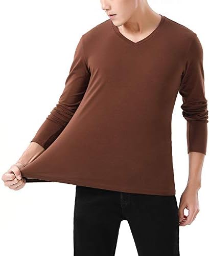 Sunshine code muški bešavni V-izrez Slim Fit majica s dugim rukavima Donji sloj Osnovni sloj vrh za mišićavu izgradnju