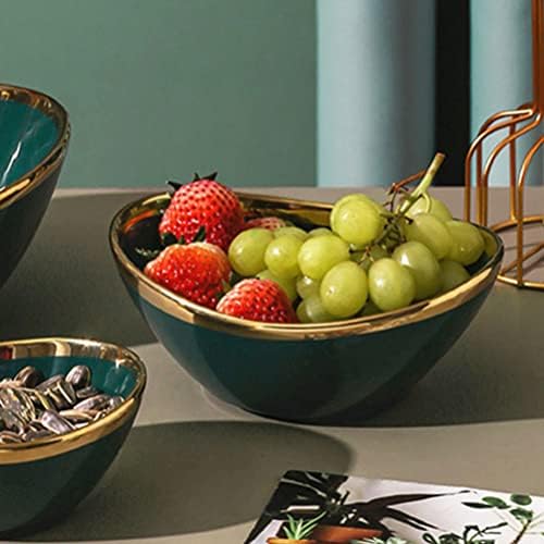 Ganazono kućni kuhinjski uređaji keramička zdjela za salatu ingot u obliku voćne zdjele Velika zdjela za miješanje posluživanje bogatstvo