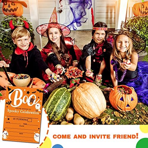 Deluxe Halloween ili Costime Party Pozivnice, 25 karata za ispunjavanje omotnica, bundeve, duha, čudovišta, slatkih trikova ili poslastica,