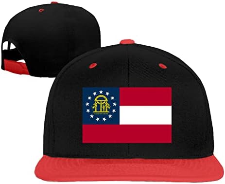 Georgia State Flag Hip Hop Cap Hats Boys Girls Snapback Hat Baseball Hats
