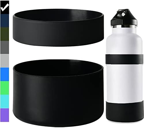 Miracredo 2 PCS silikonska boca za vodu, zaštitni silikonski rukavac, anti-klizni donji poklopac s silikonskim prstenom, bez BPA, kompatibilan