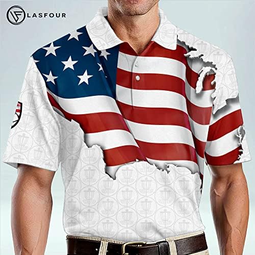 Lasfour Custom Funny Disc Golf majice za muškarce, diskovni golf polo majice za tim, diskovni golf pokloni, diskovni golf dresovi S-5xl