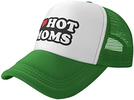 Volim srce Hot Moms Hat Unisex kapije za odrasle, podesive kapice za odrasle klasične ribolovne kape