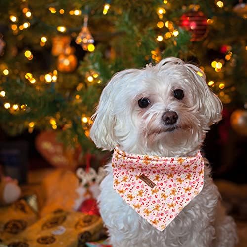 Elegantni mali rep božićni pas bandana, blagdanski dječak pse pseće bandane za male srednje velike meke pse koji se mogu periti s kvadratnim