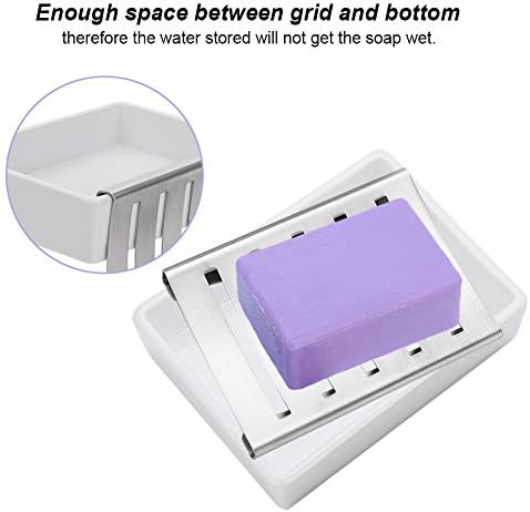 304 Držač sapuna od nehrđajućeg čelika Spremnik za keramički sapun Sapun Anti Anti Protive isušivanje kutije sapuna za kupatilo za