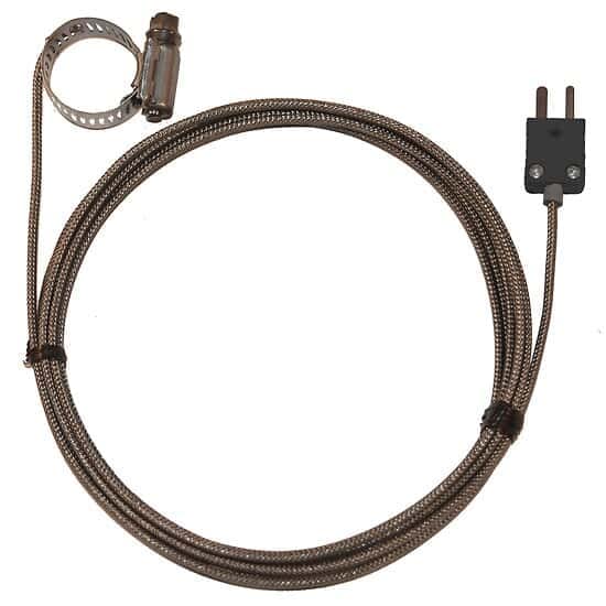 Digi-Sense Type-J Crep Creba Sonda 0,50-1,50 OD Mini-Connector, uzemljeni kabel za pletenicu od 10 ft SS