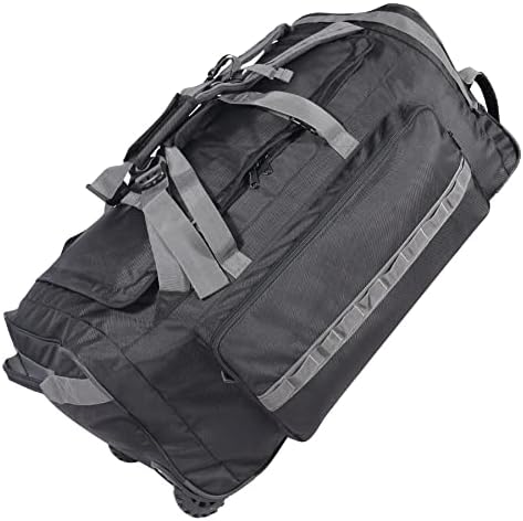 Redcamp 140L taktička torba za duffle s kotačima i naramenicama s ruksacima, 1680D Oxford Extra veliki valjani ruksak za vrećicu za