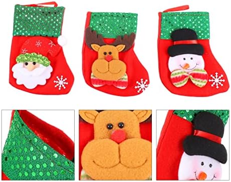 Homoyoyo 3 pcs vrećica gnomi bomboni crveni dodaci gnome vrećice čarape xmas snjegović čarape čarape čarape dekor odmor privjesak kamin