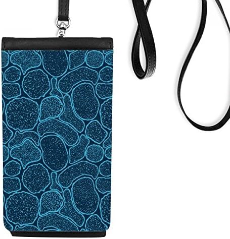 Plavi mikroskop ćelije Struktura ilustracija Telefonska torbica za novčanik Viseće mobilne vrećice Crni džep