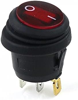 LYVI 1PCS KCD1 okrugli vodootporni isključivanje 3PIN LAMP ROCKER Switch 10 A 250Vac 125V LED ravna remena LED