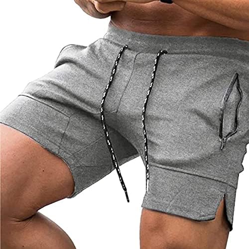 Kratke hlače s elastičnim pojasom za muškarce s džepom s patentnim zatvaračem hlače za vježbanje za izgradnju tijela muške biciklističke