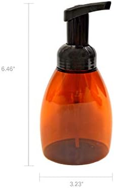 LJDEALS pjenasti sapun za sapun, 250 ml boca za pumpe od jantara, pakiranje od 6, besplatno BPA, napravljeno u SAD -u