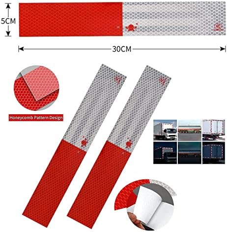 Reflektivna vrpca 2 × 12 × 30 pakiranje crvene/bijele vidljivosti sigurnost OPREZ UPOZORENJE DOT-C2 samoljepljiva traka za traku reflektor-za