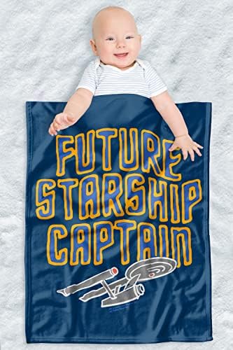 Star Trek Soft Fleece Baby pokrivač za dijete za dijete, cijelu sezonu Ugodni krevetić bacaju 30 x40 budući kapetan Starship