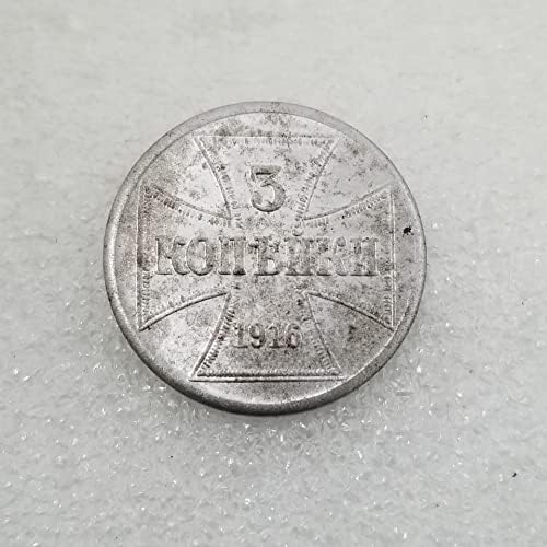 Antikni zanat 1916-s mesingani srebrni srebrni dolari srebrni okrugli kolekcija stranih kovanica