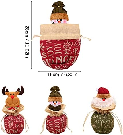 Torbe za božićne lutke, torbe za slatkiše, svečane vrećice s vezicama, darovi Djeda Mraza, glomazne Dječje torbe za spremnike s punjenjem,