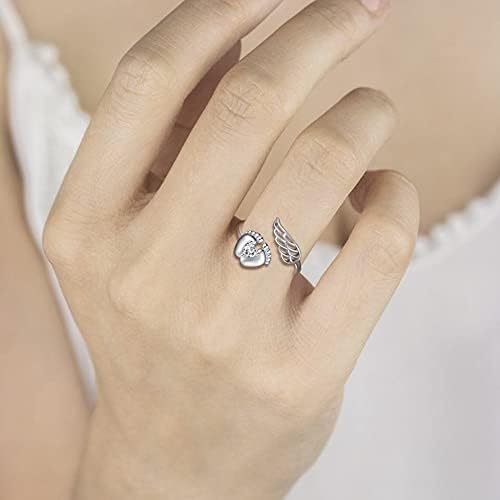 Abortus Sterling Silver Ring Prsten za gubitak trudnoće nakit za gubitak bebe memorabilije za žene mame