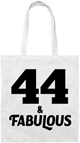 Designsify 44. rođendan 44 i fenomenalno, pamučna torba za torba za višekratnu upotrebu za kupovinu na namirnica