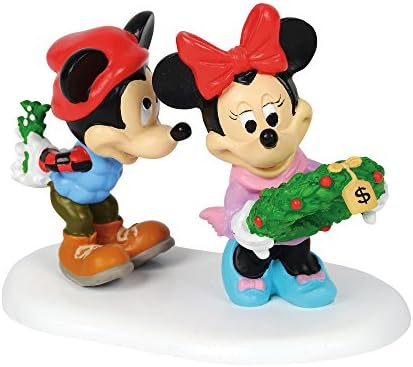 Odjel 56 Polyresin, kameni prah Disney Mickey's Mistletoe iznenađenje 2,5 H Village Accestor, Multicolor
