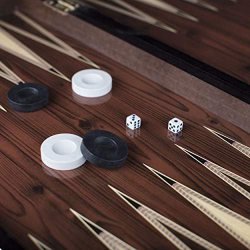 Turski backgammon set, vrhunski vinil presvučen celofanom, klasični dizajn oraha, Tavla društvena igra, magnetski mehanizam za zatvaranje