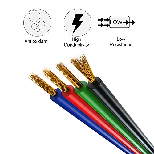 BTF-osvjetljenje RGB kabel za ekstenziju 4 pin 32,8ft/10m 22AWG LED traka Svjetlosna žičana žica 4 jezgra kabel za promjenu boje fleksibilna