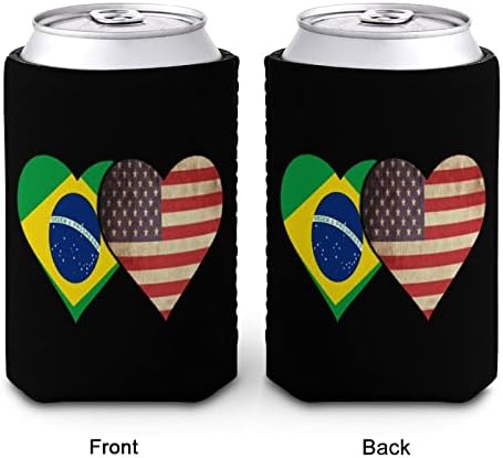 Rukavi za šalice s brazilskom zastavom i američkom zastavom za višekratnu upotrebu, izolirani držač za ledenu kavu sa slatkim uzorkom