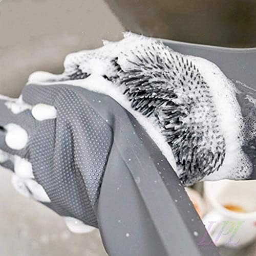 Rukavice za pranje posuđa silikonska gumena spužvasta rukavica za čišćenje kućanstva kuhinjska sredstva za čišćenje,1 par rukavica