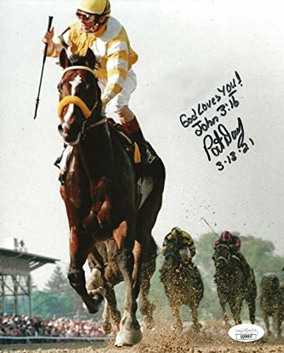 Pat Day Kentucky Derby potpisao 8x10 Photo Hall of Fame Horse Jockey 4 JSA - Autografirani konjski utrka