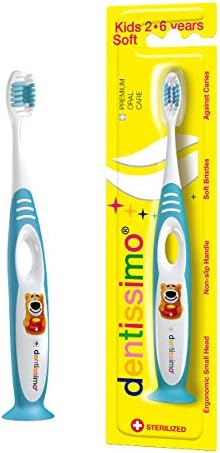 Dentissimo Swiss Biodent Premium Oral Care Kids četkica za zube za nježno čišćenje, u dobi od 2-6 godina, boje mogu varirati, pakiranje