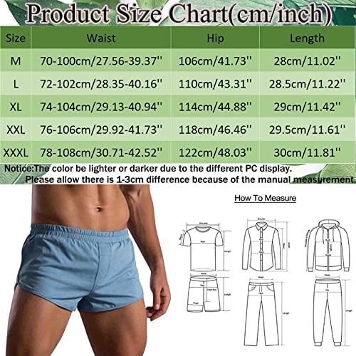 BMISEGM Boxer Shorts za muškarce pakirajte muške ljetne boje pamučne hlače Elastični pojas labavi brzi suhi casual s