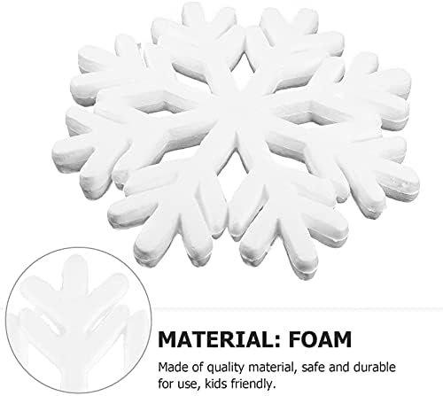 Kesyoo 3pcs polistiren snježna pahuljica bijela prazna glatka pjenasta kuglica modeliranje ukrasa za božićno drvce diy cvijet aranžiranje
